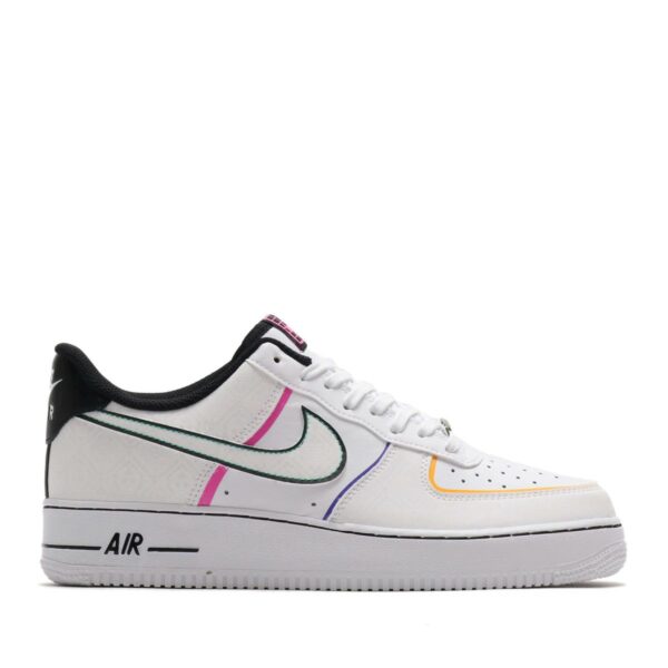 NIKE AIR FORCE 1 '07 PRM WHITE/WHITE-BLACK-KINETIC GREEN