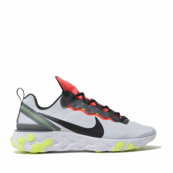 NIKE REACT ELEMENT 55 SE PURE PLATINUM/BLACK-DARK GREY