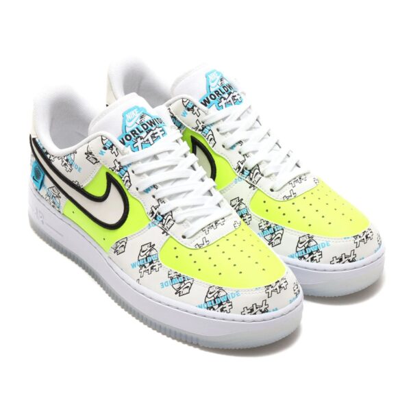 NIKE AIR FORCE 1 '07 LV8 WW WHITE/WHITE-VOLT-BLUE FURY