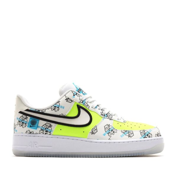 NIKE AIR FORCE 1 '07 LV8 WW WHITE/WHITE-VOLT-BLUE FURY