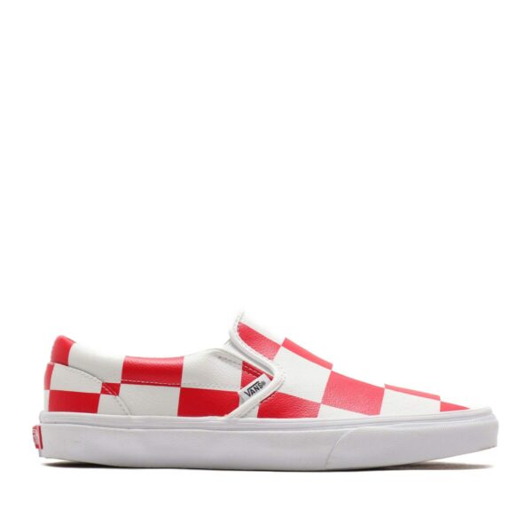 VANS CLASSIC SLIP ON CHECKER WHITE/RED