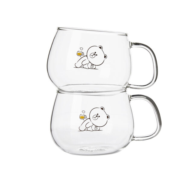 LINE FRIENDS Official Product Teapot Set Kinto [Japan only] Heat-resistant Glass Fashionable Character Brown Sally