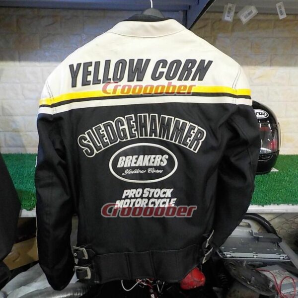 Yellow Corn Half Leather Winter Jacket