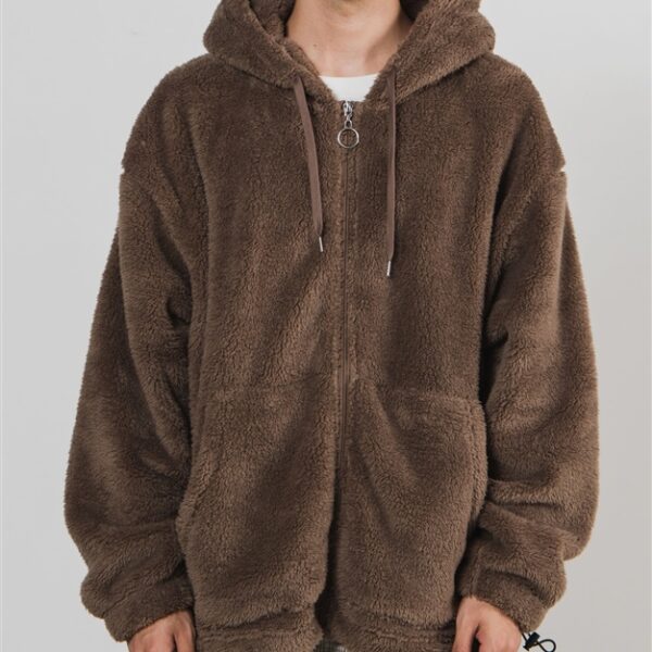 WEGO Shaggy Bore ZIP Parka (Brown Other)