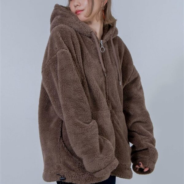 WEGO Shaggy Bore ZIP Parka (Brown Other)