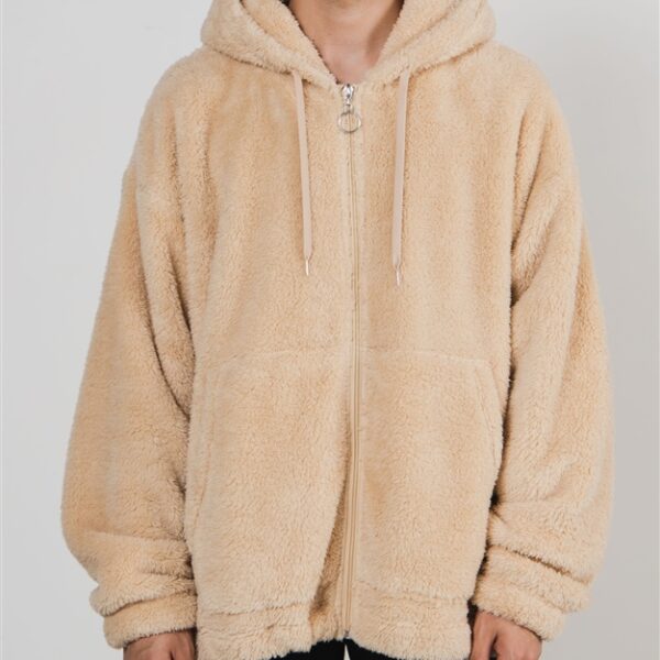 WEGO Shaggy Bore ZIP Parka (Beige)