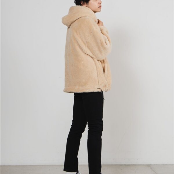 WEGO Shaggy Bore ZIP Parka (Beige)