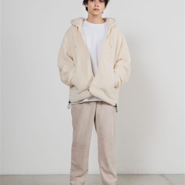 WEGO Shaggy Bore ZIP Parka (L Beige)