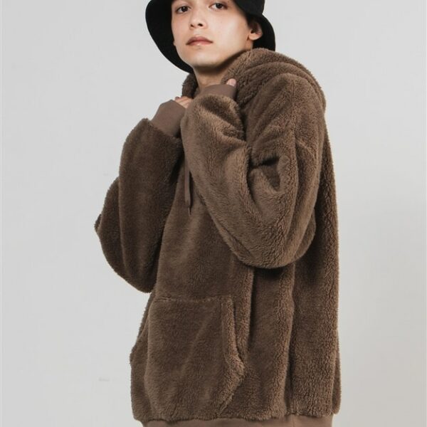 WEGO Shaggy Boa Pull Parka (Brown)