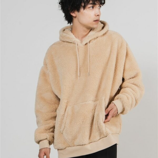 WEGO Shaggy Boa Pull Parka (Beige)