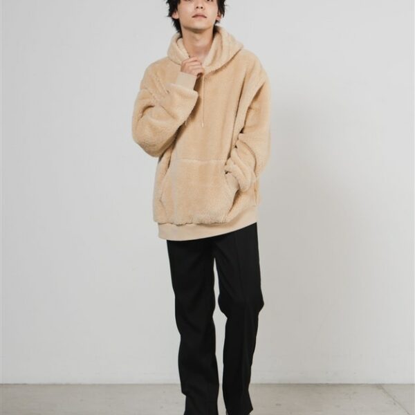 WEGO Shaggy Boa Pull Parka (Beige)