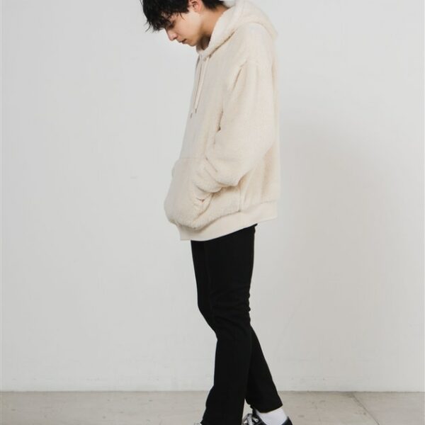 WEGO Shaggy Boa Pull Parka (L Beige)