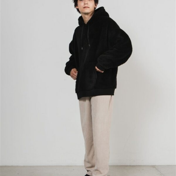 WEGO Shaggy Boa Pull Parka (Black)