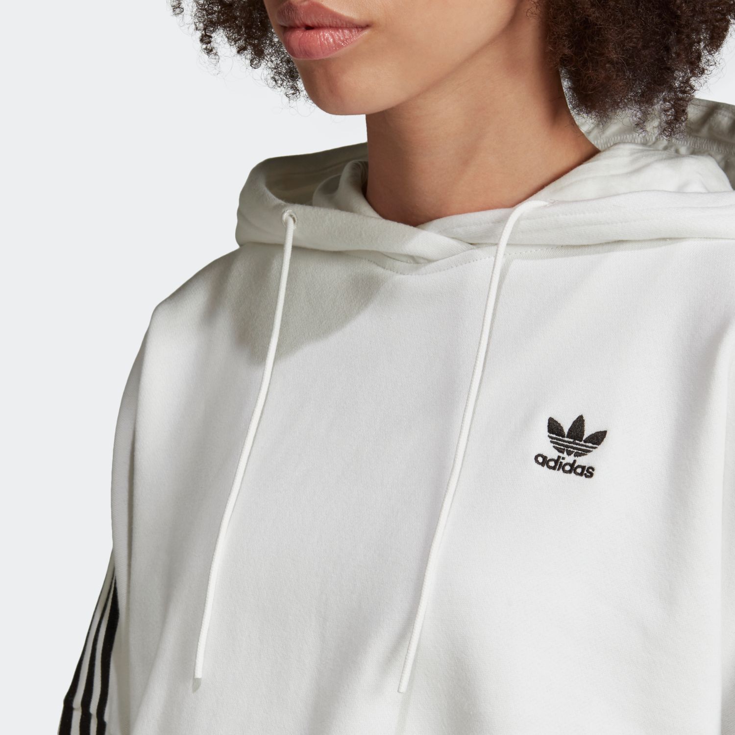 White cropped adidas on sale hoodie