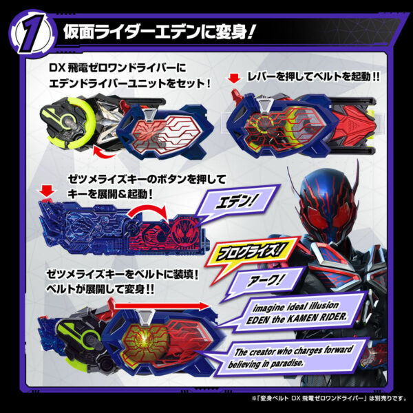 Kamen Rider Zero One DX Eden Zetsumerize Key & Eden Driver Unit