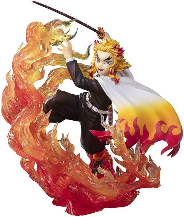 BANDAI SPIRITS BAS61114 Figuarts Zero Devilation Blade, Rengoku Anjuro Flames Breathing, Approx. 7.1 inches (180 mm), PVC ABS Pre-painted Complete Figure
