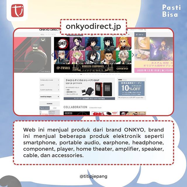 titip jepang website unik onkyo direct