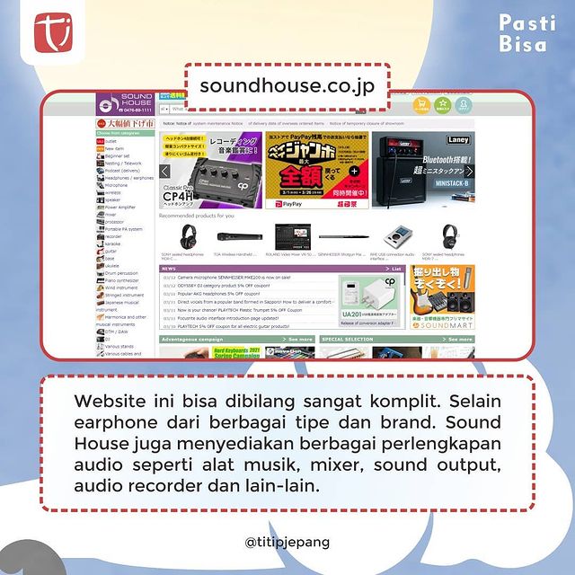 titip jepang website unik sound house