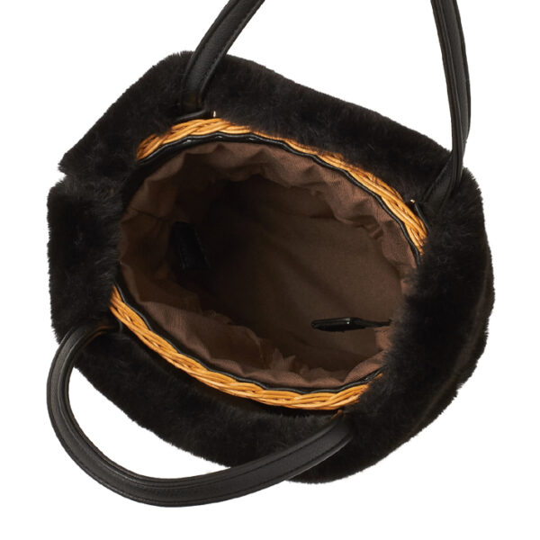 All Season OK ☆ 2WAY Rattan Bag with Fur