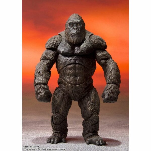 S.H. Monster Arts KONG From Godzilla, VS. KONG (2021), Approx. 5.7 inches (145 mm), PVC & ABS Pre-painted Action Figure