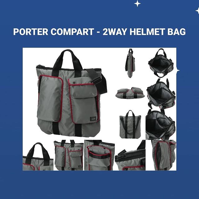 titip jepang porter 2way helmet bag hitam