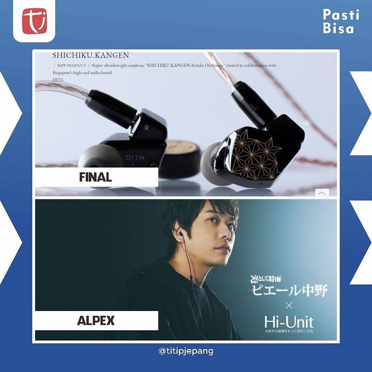 titip jepang rekomendasi earphone final alpex