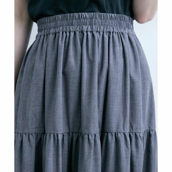 ViS Chambray loan tiered skirt Blue