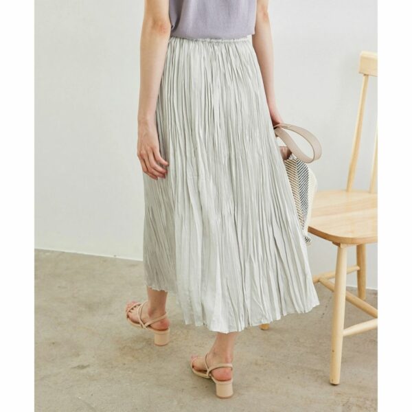 ROPÉ PICNIC Satin washer pleated skirt Gray System