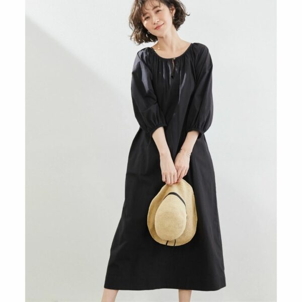 ROPÉ PICNIC Back ribbon dress Black