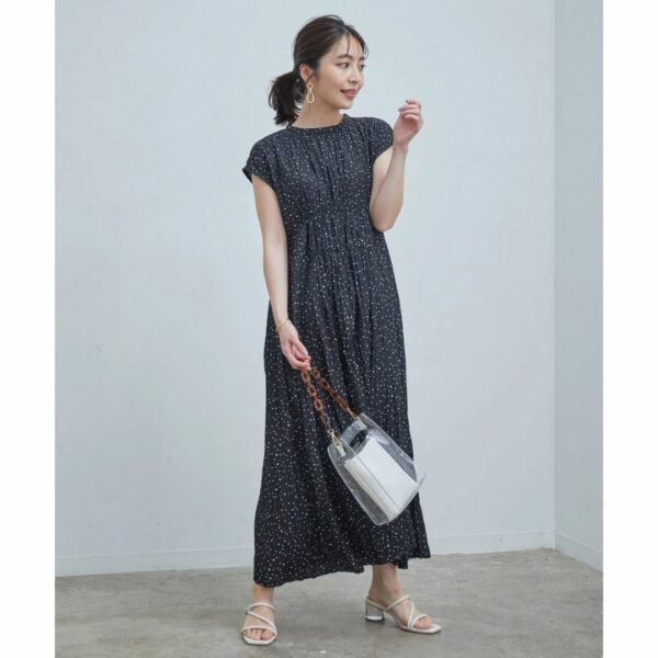 ViS Washer French sleeve dress Black System