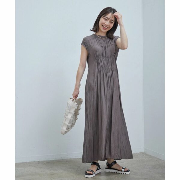 ViS Washer French sleeve dress Charcoal