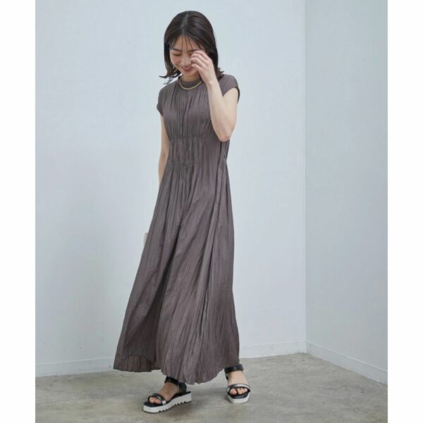 ViS Washer French sleeve dress Charcoal