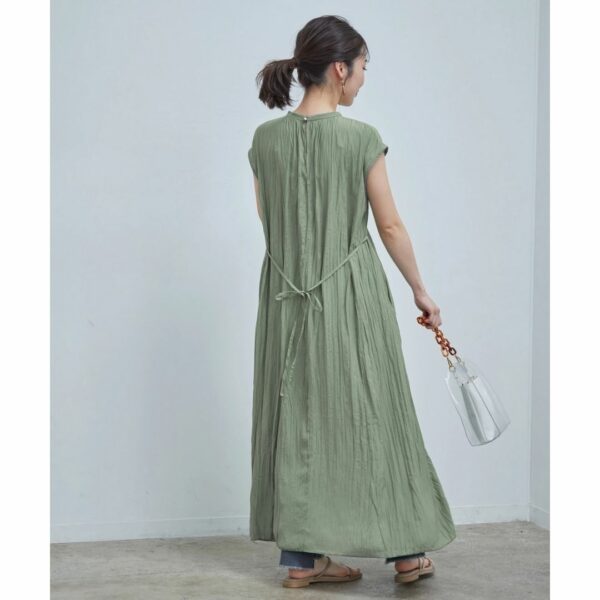 ViS Washer French sleeve dress Green System