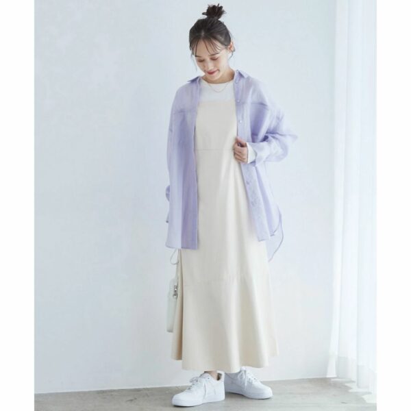 ViS Sheer big shirt Lavender