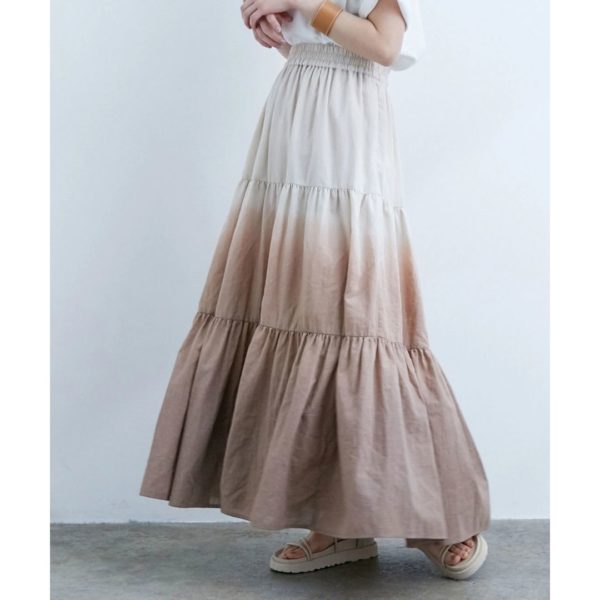 Titip Jepang - Chambray loan tiered skirt