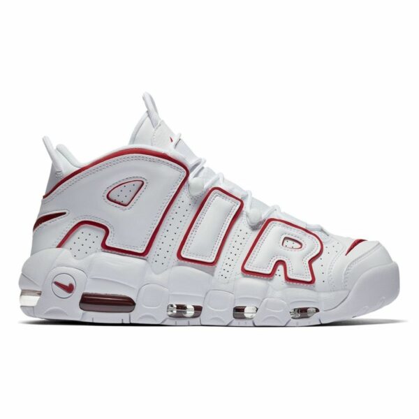 NIKE AIR MORE UPTEMPO '96 / 102: WHITE / VARSITY RED-WHITE