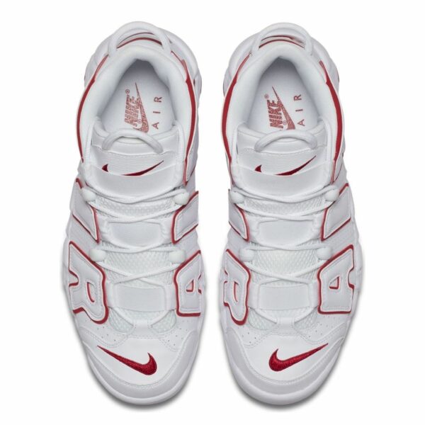 NIKE AIR MORE UPTEMPO '96 / 102: WHITE / VARSITY RED-WHITE