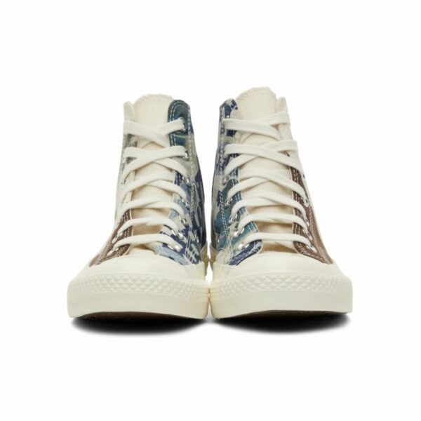 Converse Beige & Blue Tropical Shirt Chuck 70 High Cut Sneakers Mens