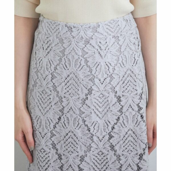 ViS Geometric lace skirt Khaki