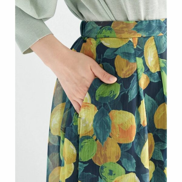 ROPÉ PICNIC Lemon pattern print skirt Light Green