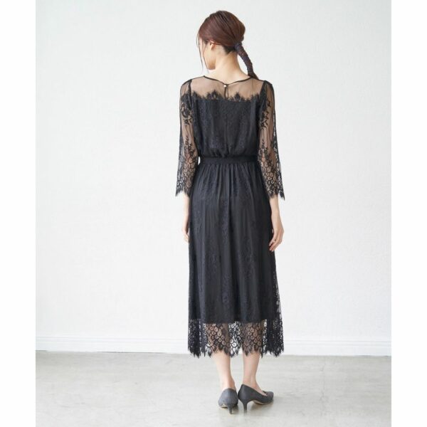 ROPÉ PICNIC [Mon E'toile] [Wedding] Lace DRESS Khaki