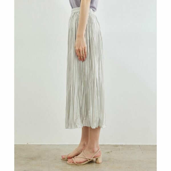 ROPÉ PICNIC Satin washer pleated skirt Gray System