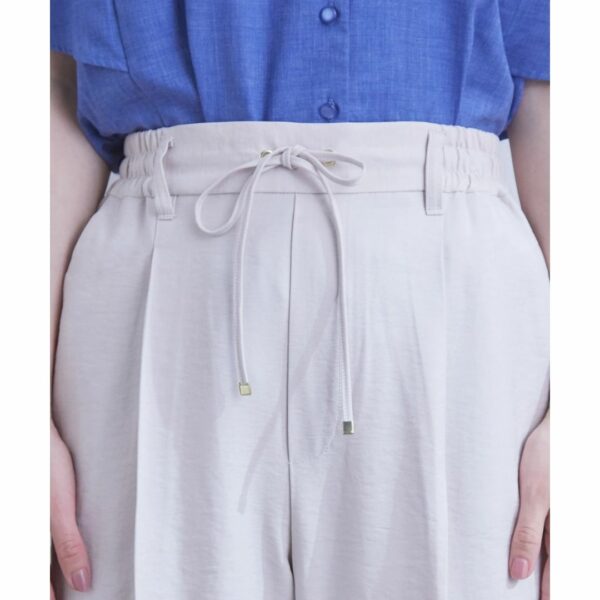 ViS [Collaboration with Reina Hoshi] Linen-like easy pants Blue