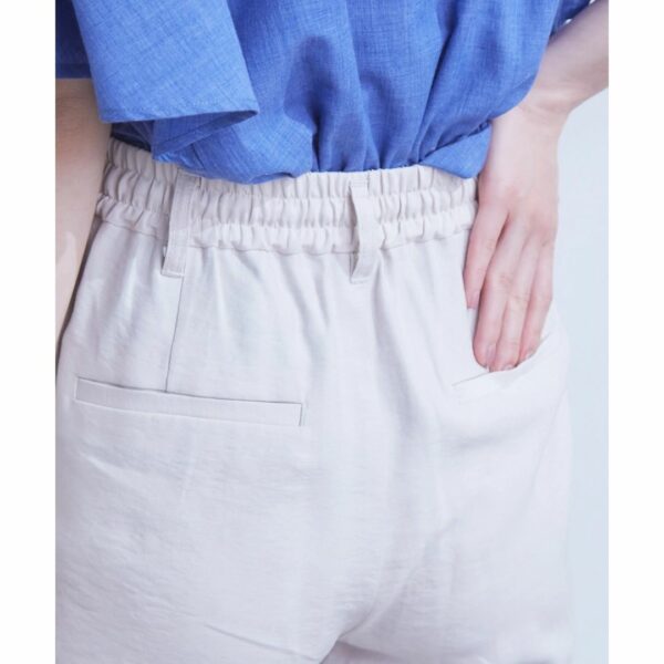 ViS [Collaboration with Reina Hoshi] Linen-like easy pants Blue