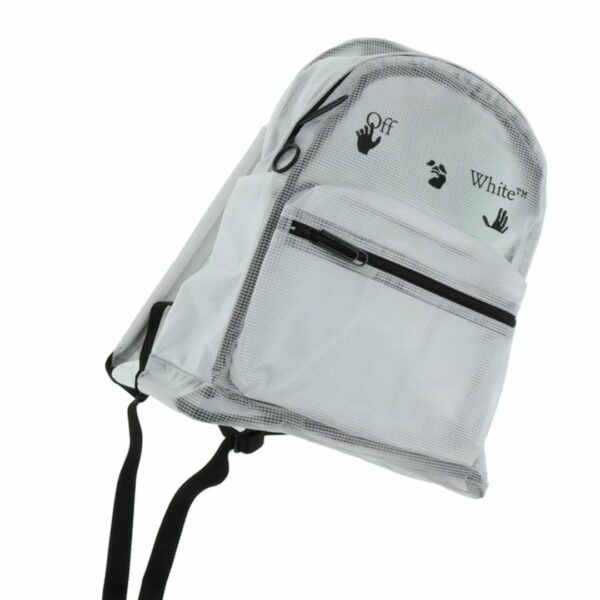 Off-White OW LOGO PVC BACKPACK / WHT BLK