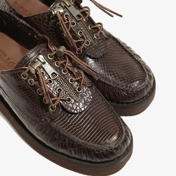 ENGINEERED GARMENTS X SEBAGO EG X SEBAGO ZIPPERDECK: DK.BROWN COMBO