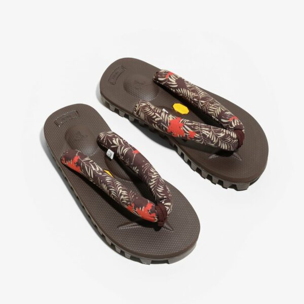 NEEDLES X SUICOKE THONG SANDAL - W/VIBRAM - WURSTEL SOLE: FLOWER & LEAF