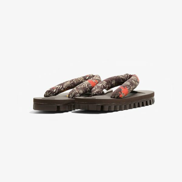 NEEDLES X SUICOKE THONG SANDAL - W/VIBRAM - WURSTEL SOLE: FLOWER & LEAF