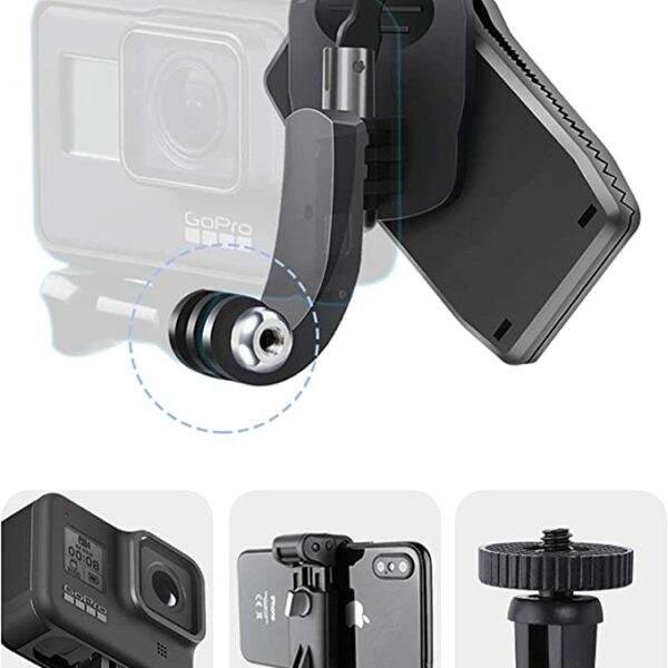 GoPro Gopro Accessory Clip Mount 360° Rotatable, Left and Right Angle Adjustable, Compatible with Hero 9, Hero 8, MAX DJI Osmo Action and Other Action Cameras