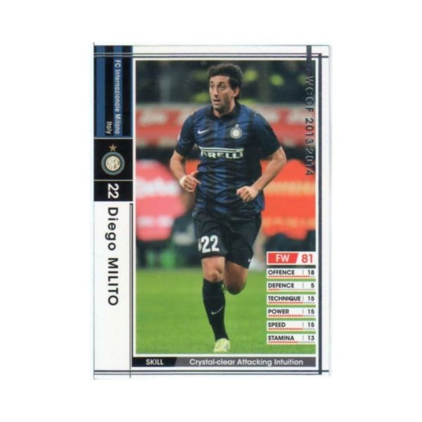 Titip-Jepang-WCCF13-14-Diego-Milito-175-385-FC-Internazionale-Milano-white-card-used